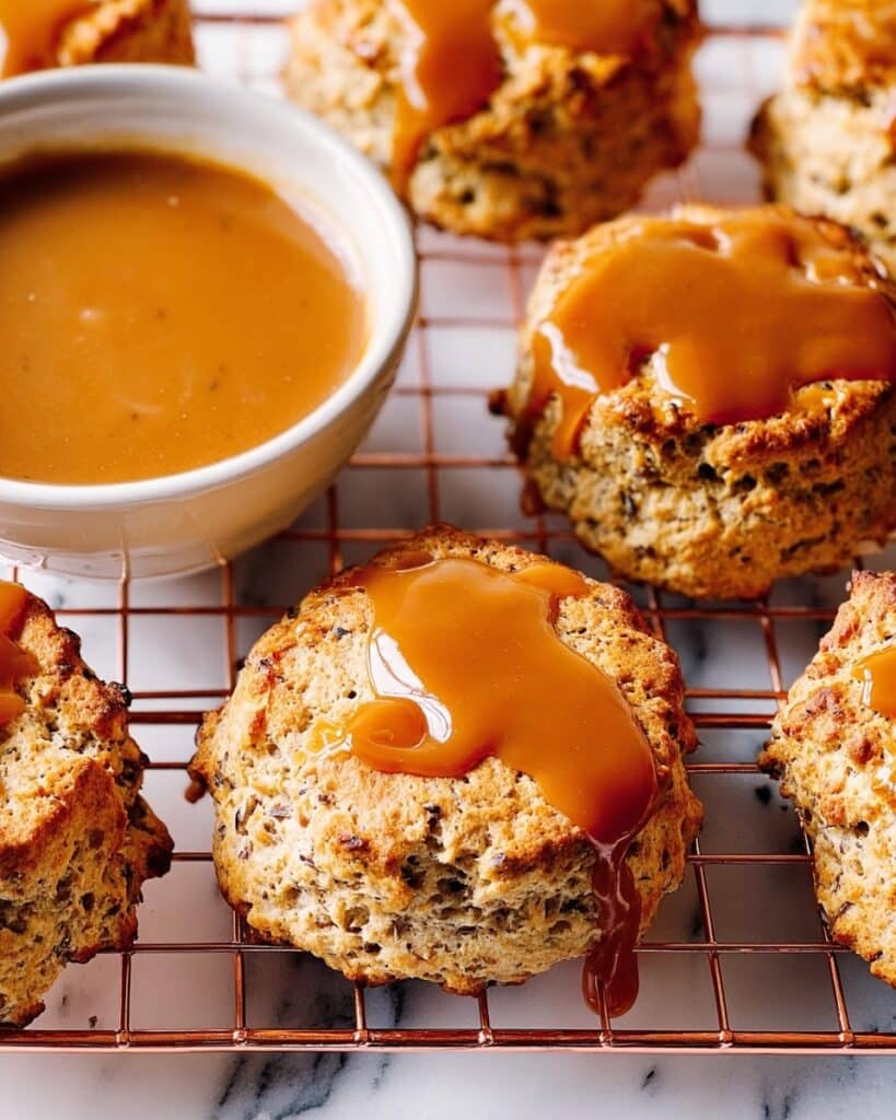 Irish Cream Scones with Butterscotch Chips and Liqueur Glaze Recipe