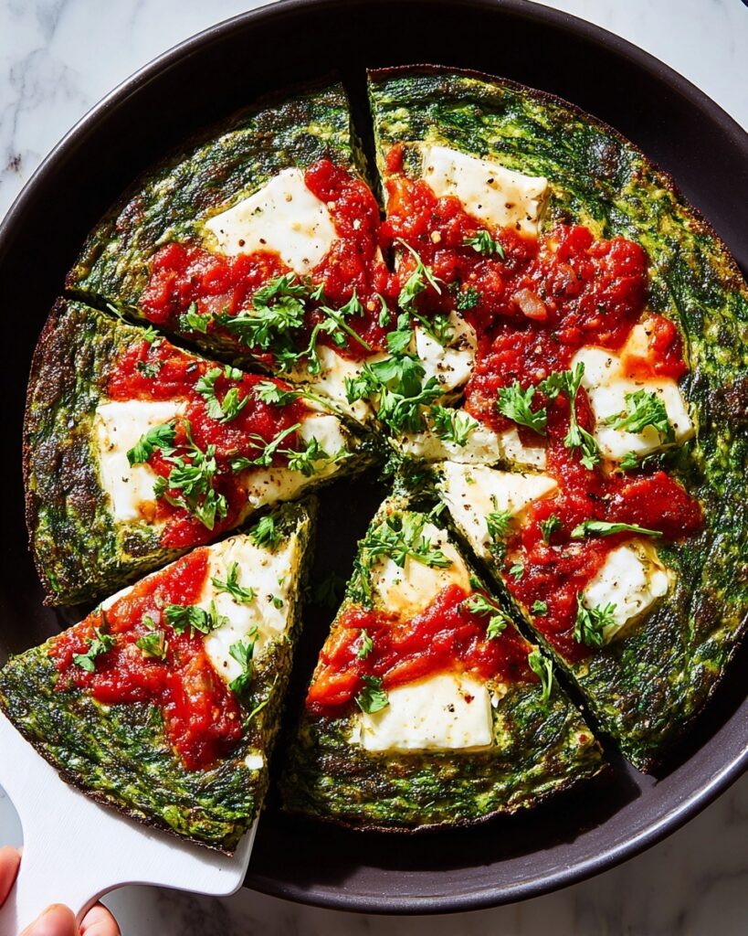 Baked Feta Frittata with Fresh Herbs and Harissa-Honey Drizzle Recipe