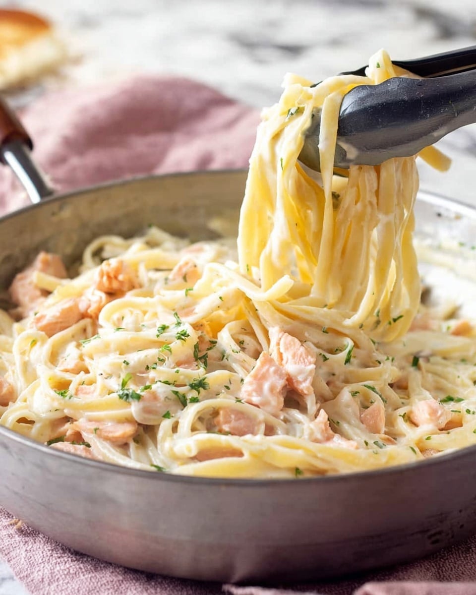 Salmon Alfredo Pasta Recipe