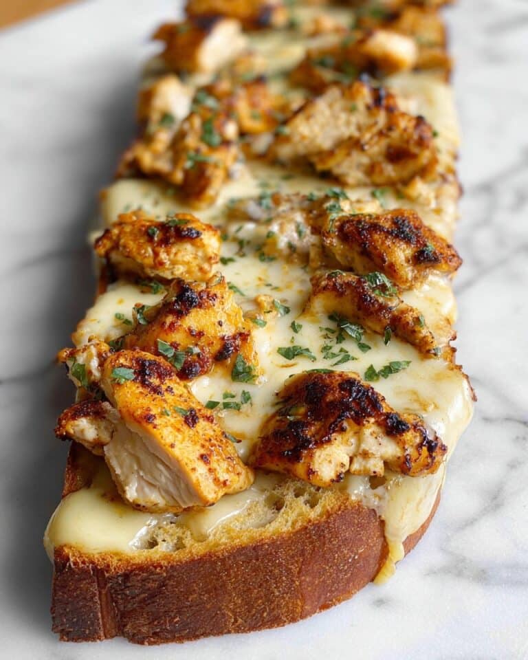Viral Chicken Alfredo Garlic Bread Recipe