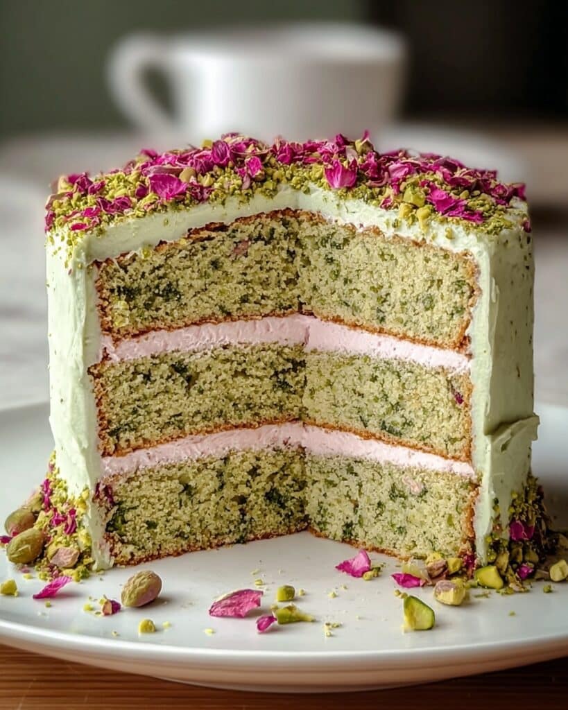 Indulgent Pistachio Rose Milk Cake That Wows Every Bite Recipe