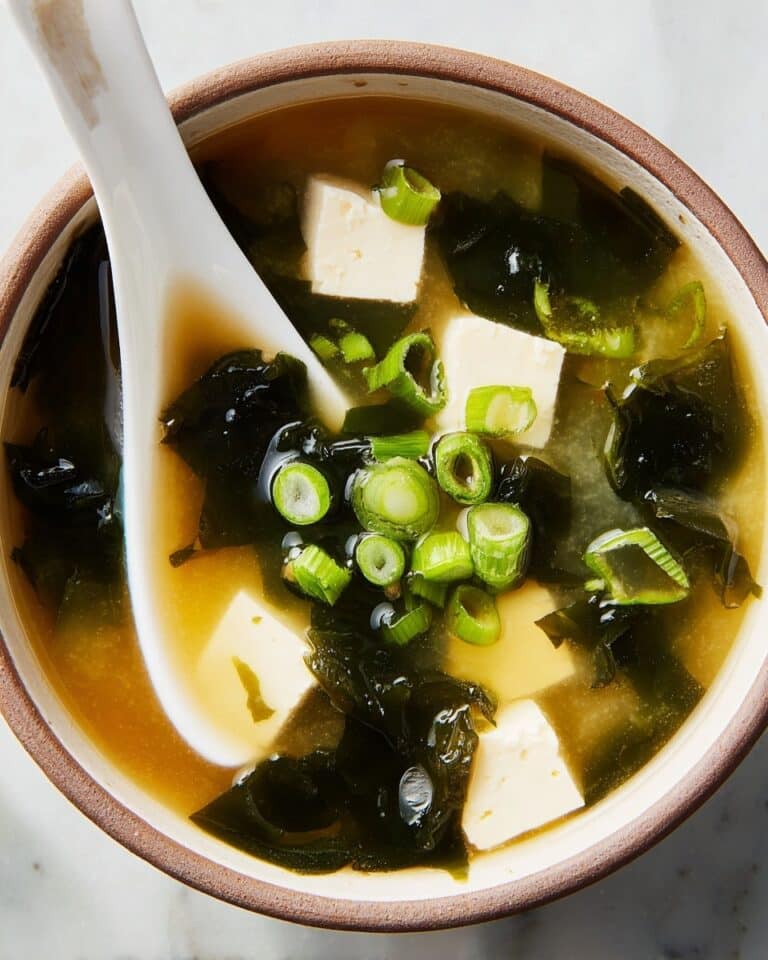 Miso Soup with Wakame, Tofu, and Scallions Recipe
