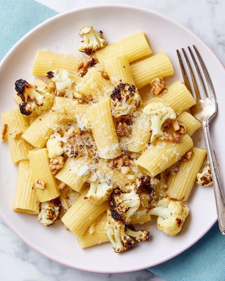 Pasta with Roasted Garlic and Cauliflower Recipe