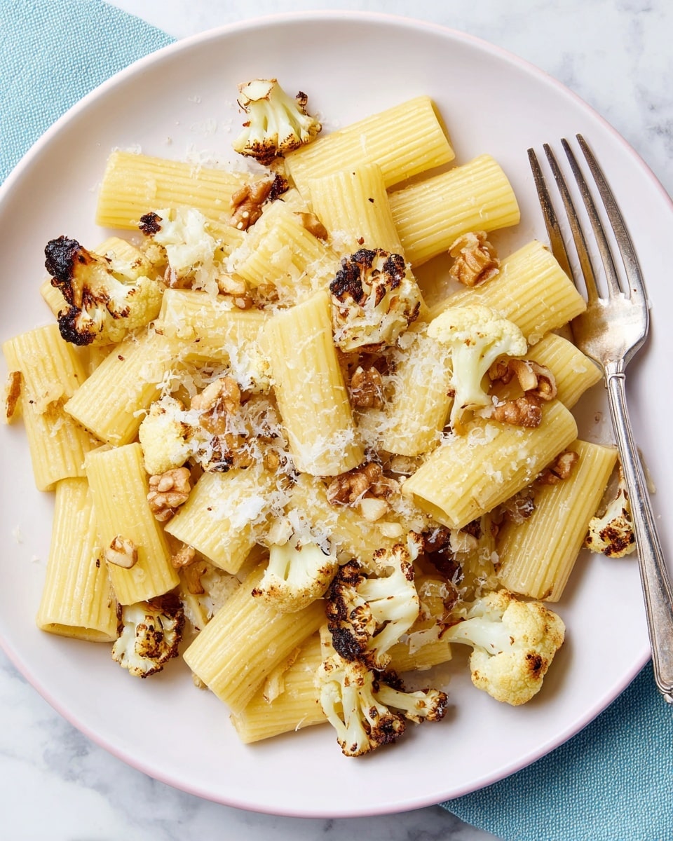 Pasta with Roasted Garlic and Cauliflower Recipe