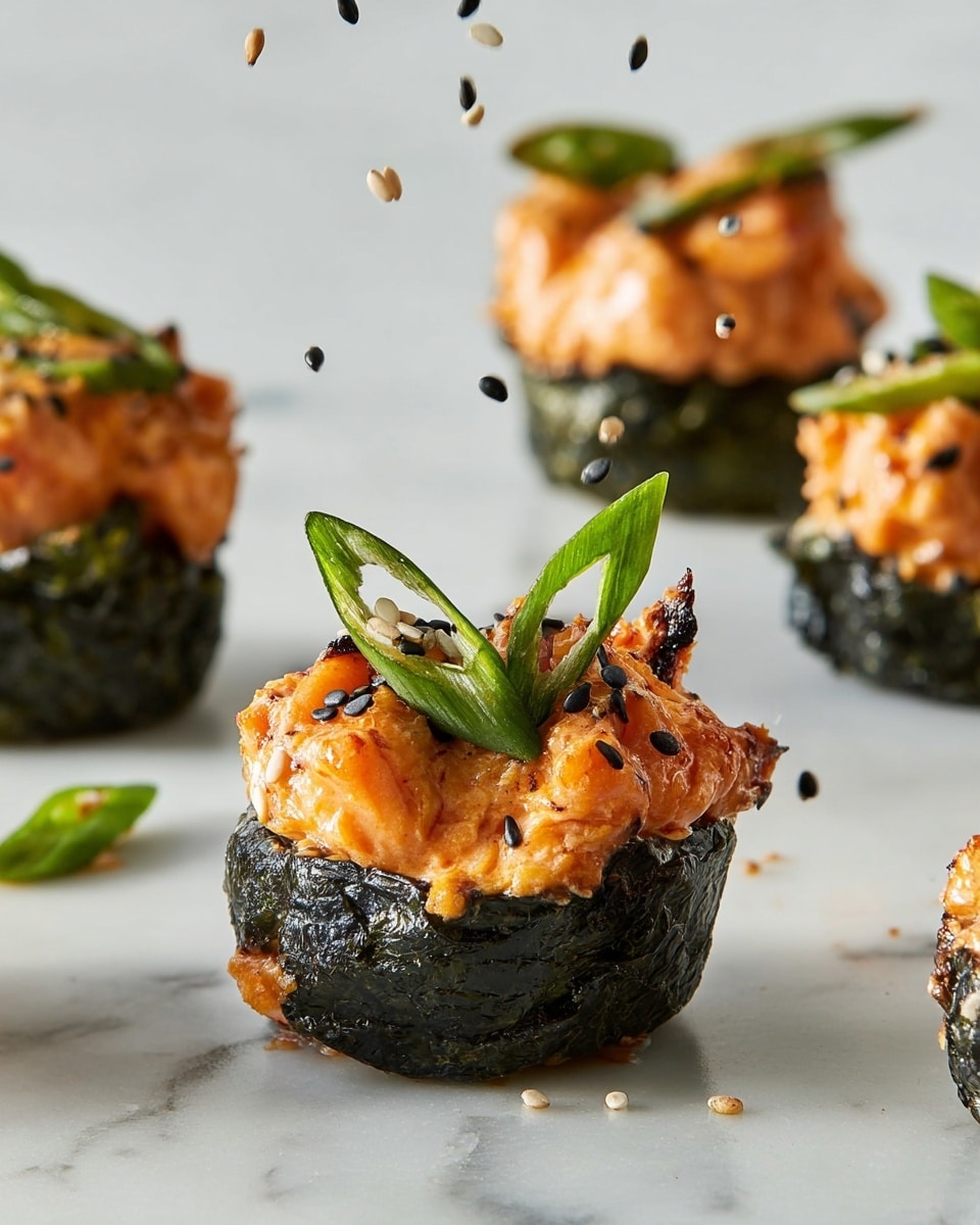 Baked Salmon Sushi Cups Recipe