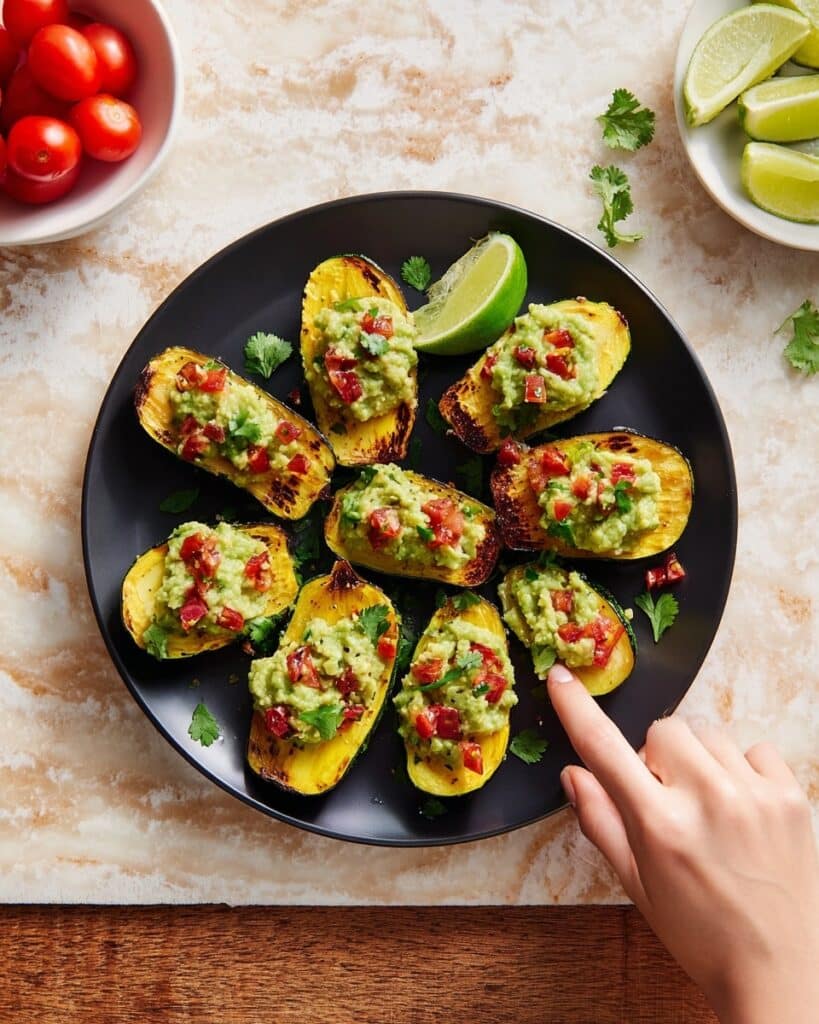 Air Fryer Loaded Zucchini Skins Recipe