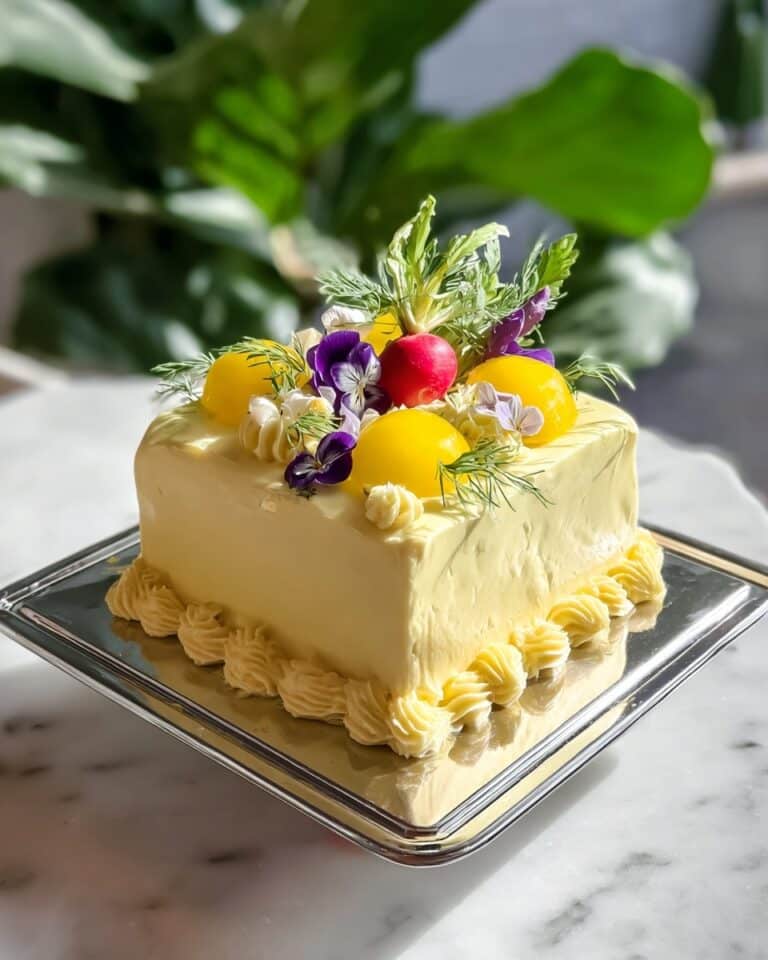 Layered Herb Butter Cake Recipe