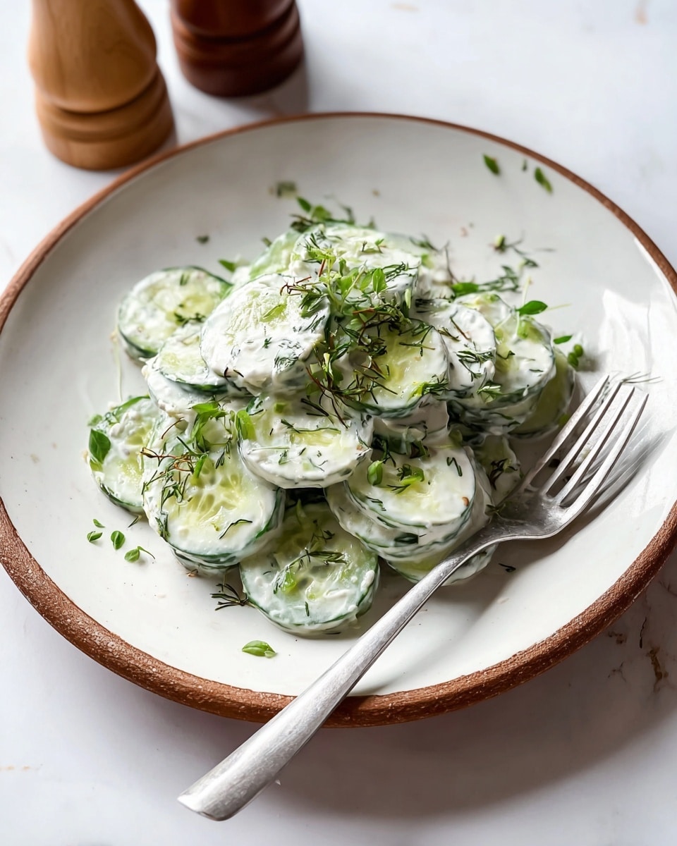 Creamy Ranch Cucumber Salad Recipe