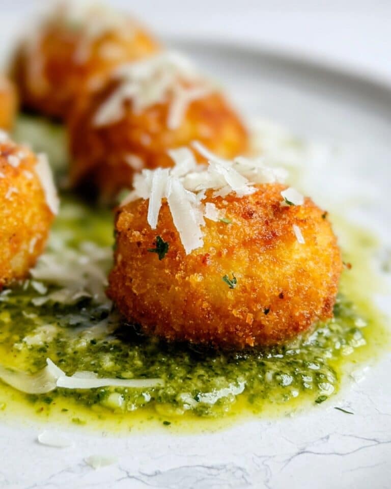 Crispy Fried Egg Yolks with Asparagus Pesto Recipe