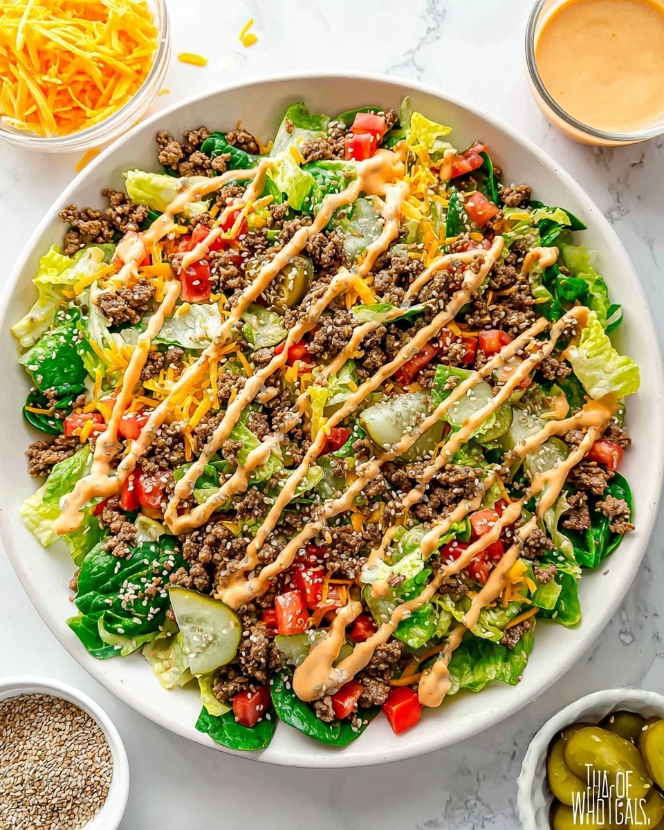 Big Mac Salad (Cheeseburger Salad) Recipe
