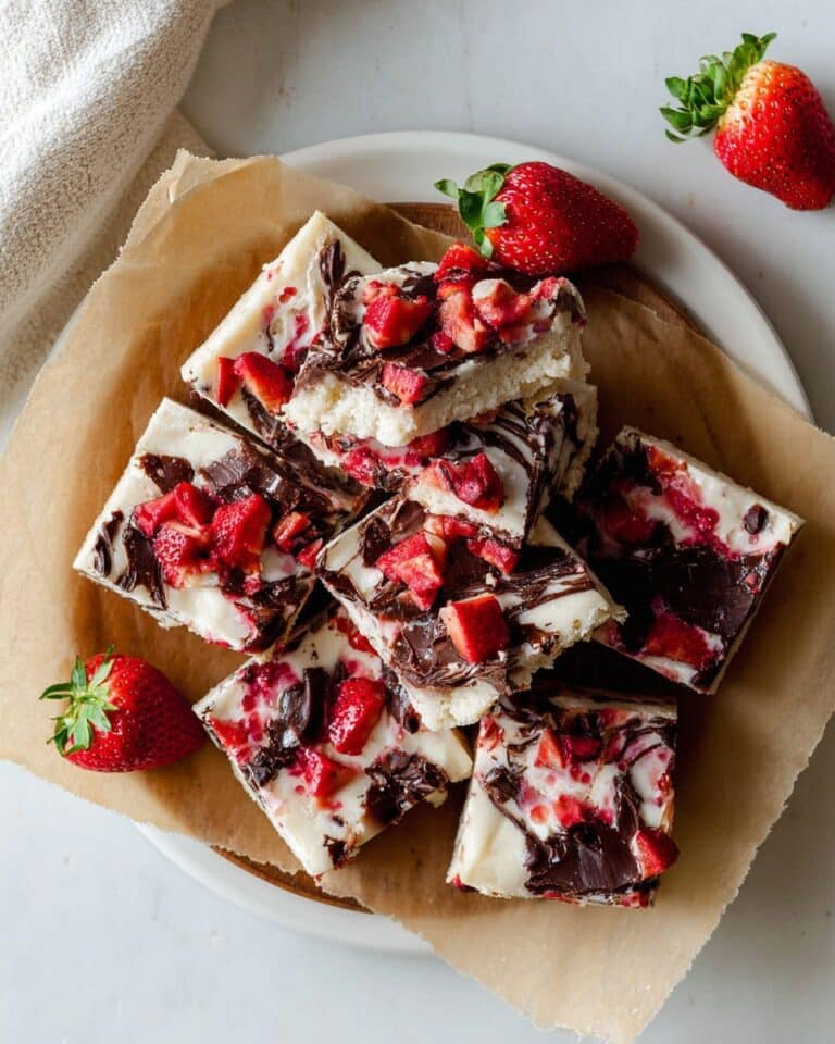 Chocolate-Covered Strawberry Greek Yogurt Bark Recipe