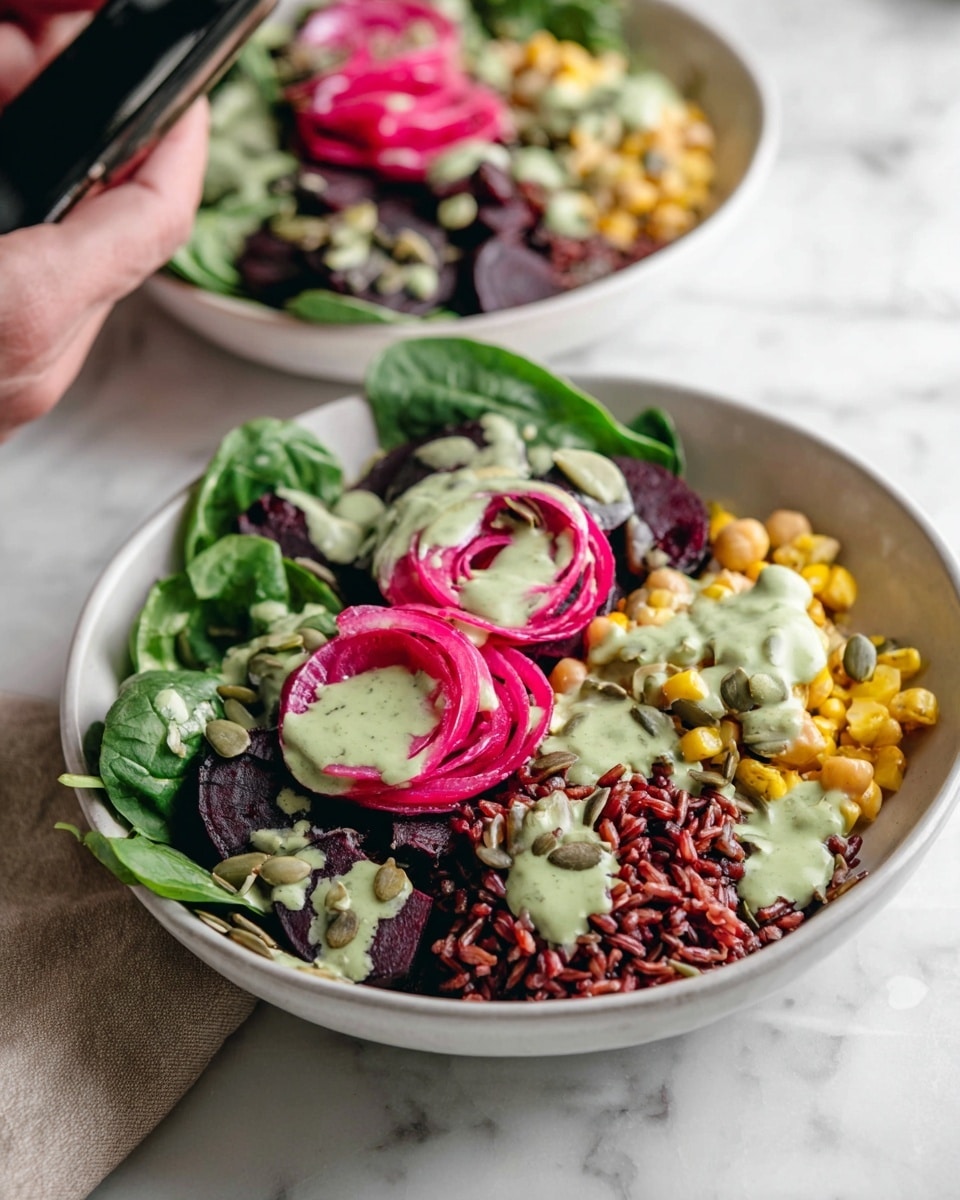 Wild Rice Bowl with Roasted Beets, Chickpeas, and Fresh Herb Dressing Recipe