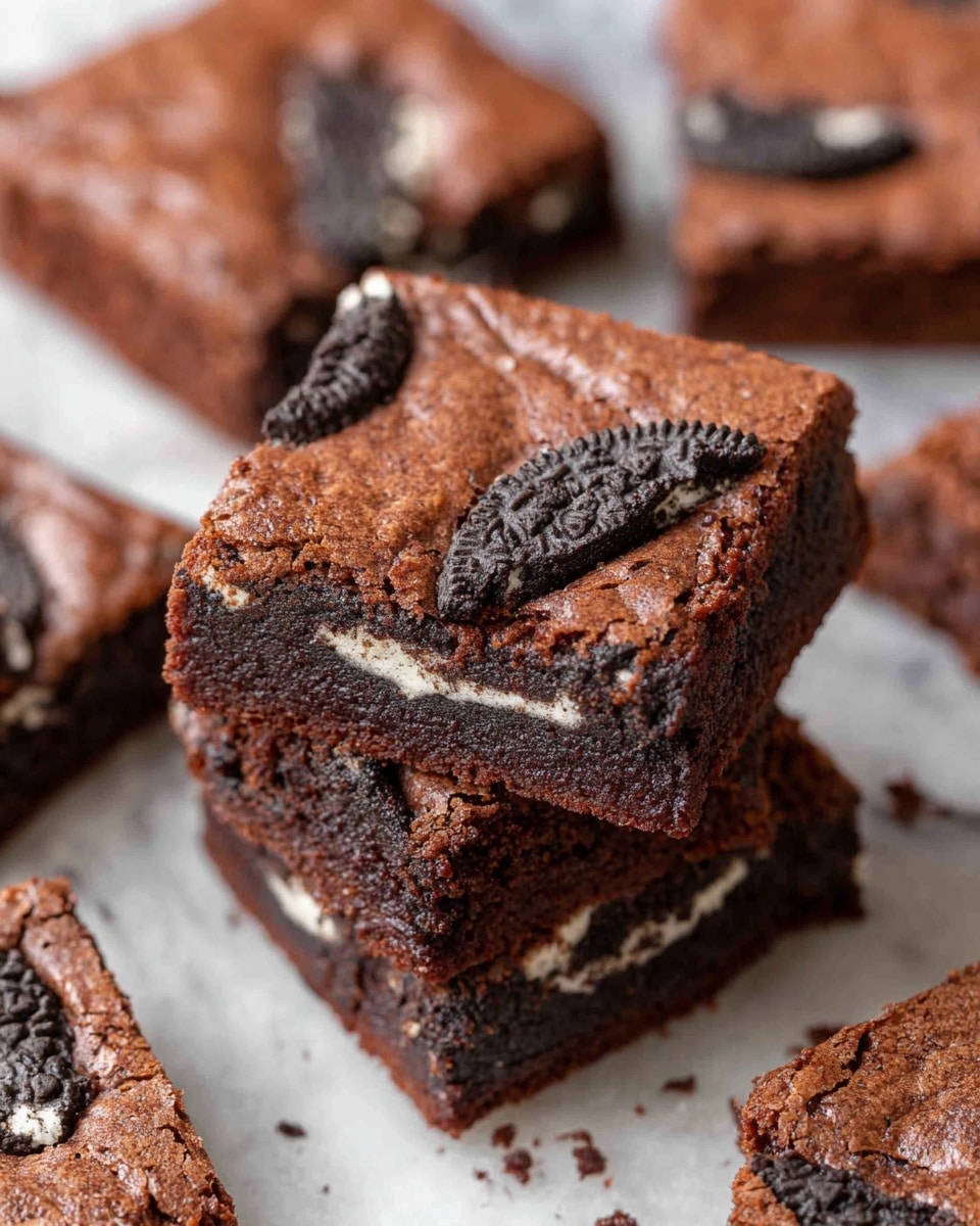 The Best Fudgy Oreo Brownies Recipe - Recipe Image