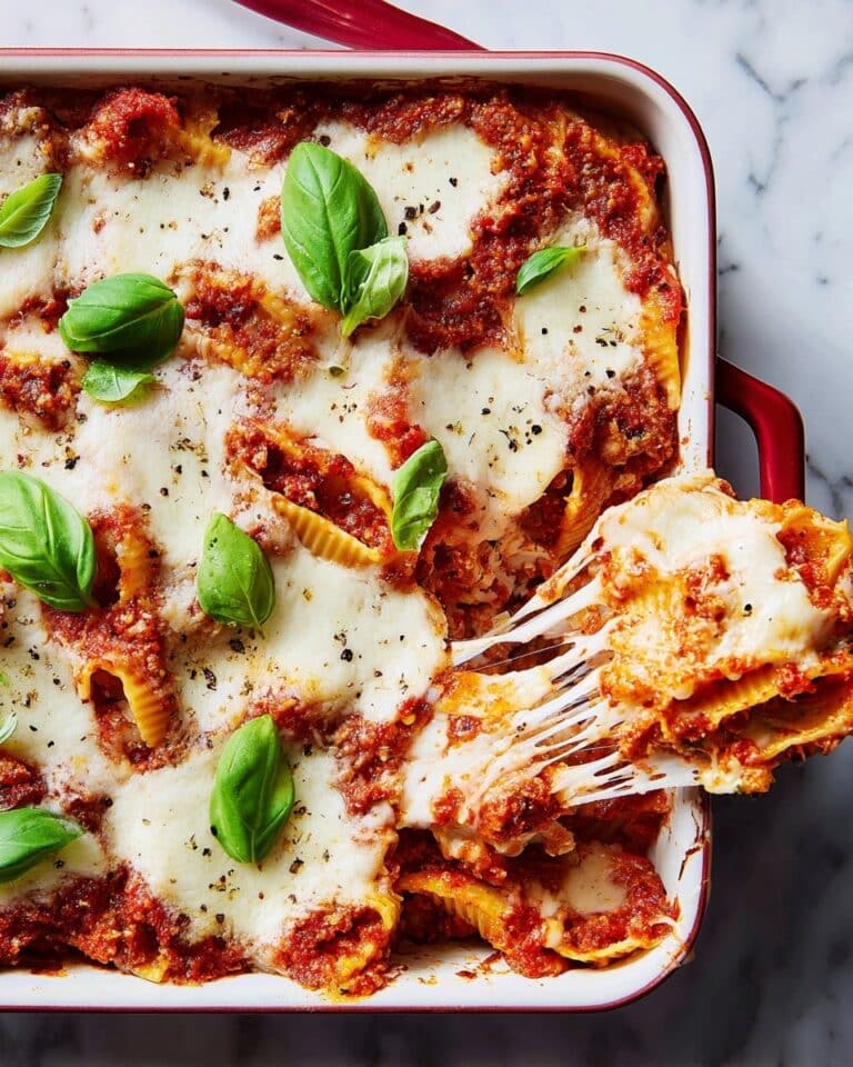 Creamy Ricotta and Herb Stuffed Shells Baked in Marinara Recipe