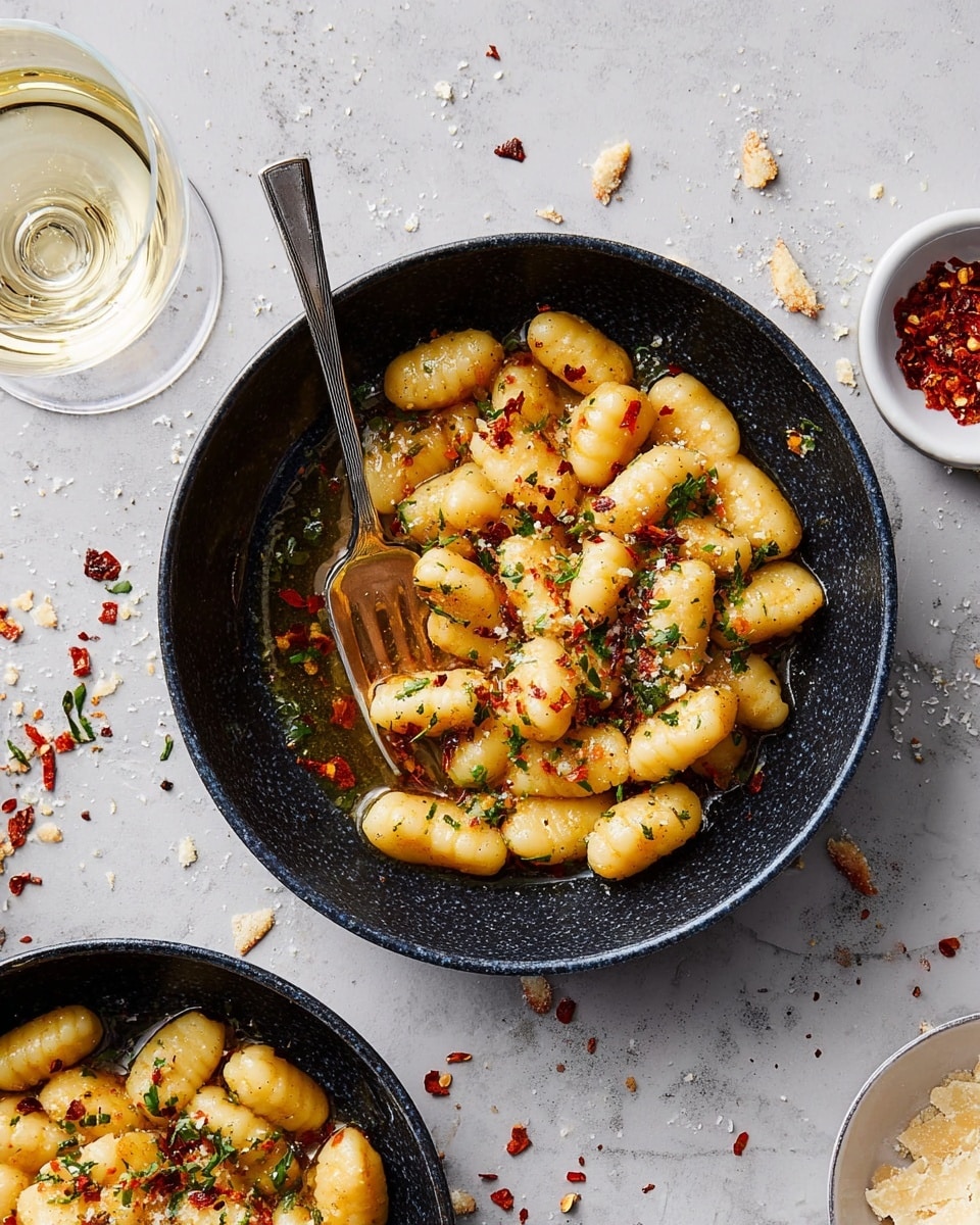 Homemade Cavatelli with Garlic Chili Oil and Pecorino Romano Recipe
