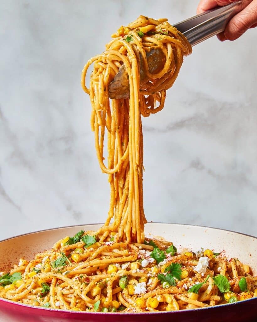 Creamy Mexican Street Corn Pasta Recipe