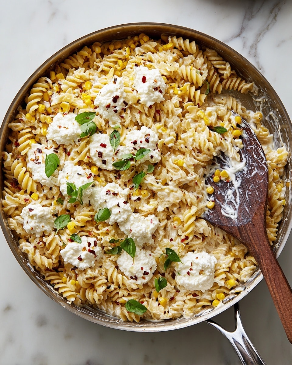 Corn & Ricotta Pasta Recipe
