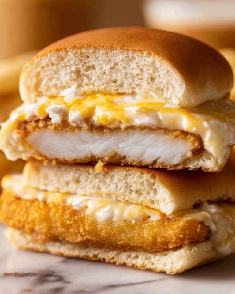 Baked Homemade Filet-O-Fish Burger with Tartare Sauce Recipe