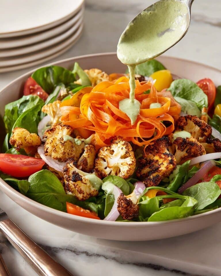 Roasted Cauliflower Salad with Avocado, Cherry Tomatoes, and Toasted Almonds Recipe