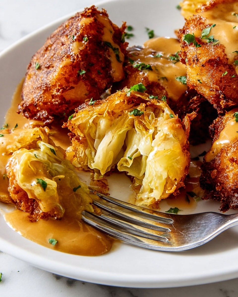 Cabbage Schnitzel with Mushroom Gravy Recipe