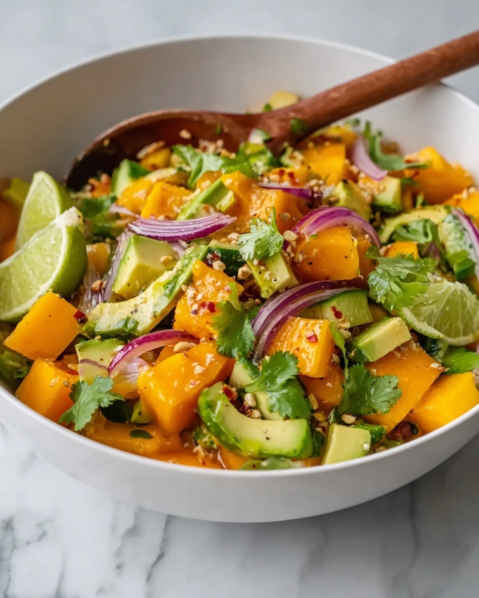 Mango Salad with Sweet Chilli Lime Dressing Recipe