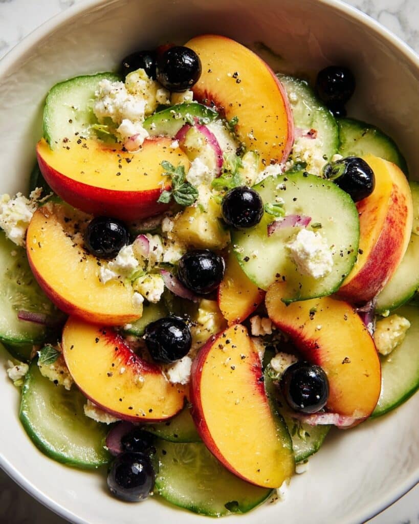 Blueberry Peach Feta Salad Recipe