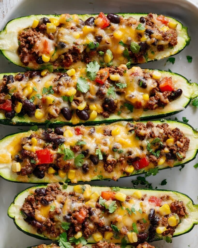 Burrito Zucchini Boats Recipe