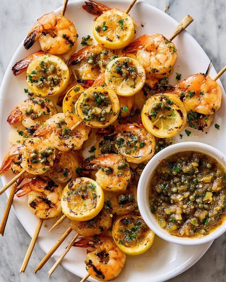 Grilled Shrimp Piccata Skewers Recipe
