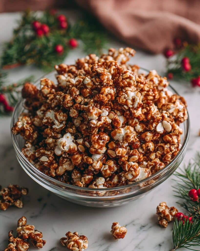 Christmas Spiced Caramel Popcorn Recipe