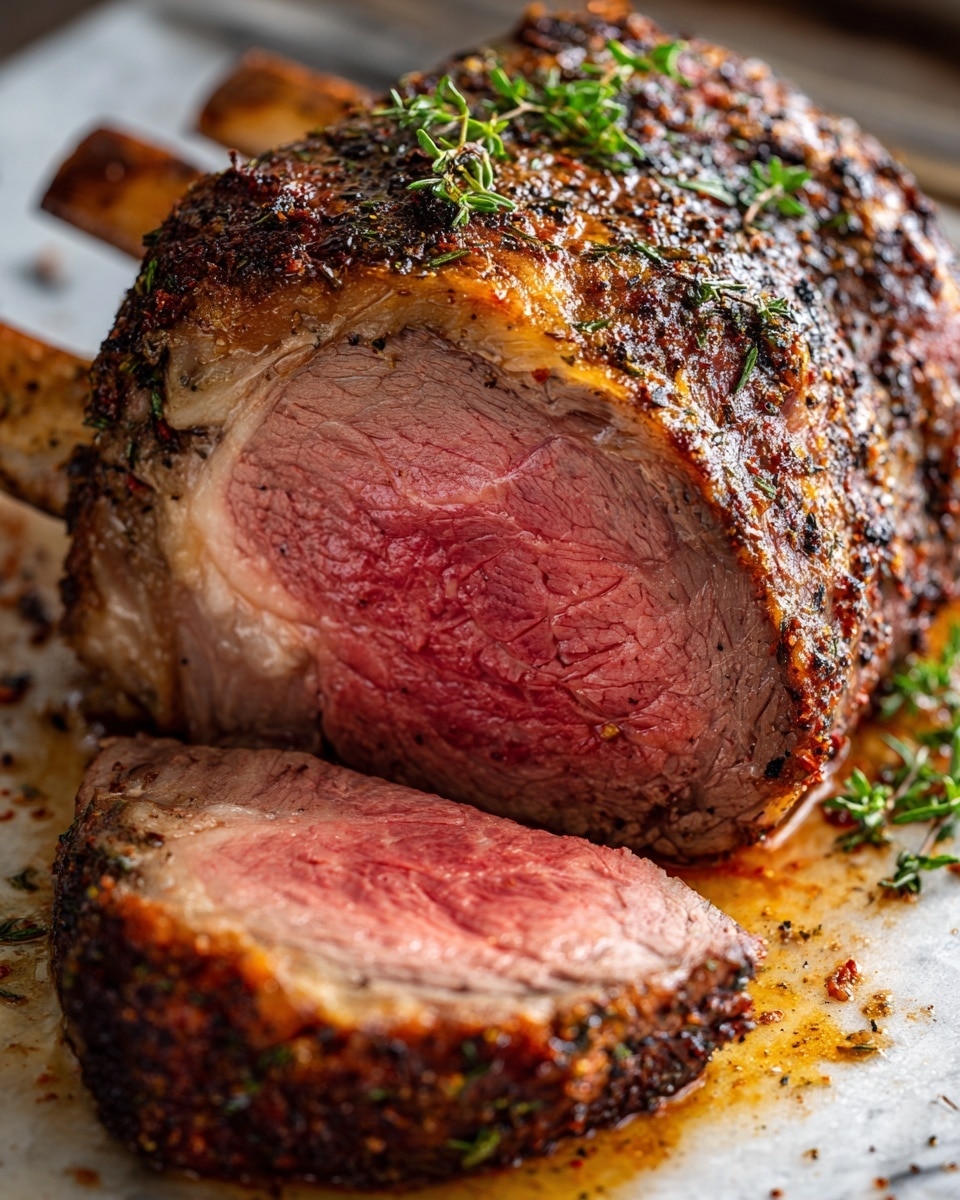 Perfect Roast Beef Standing Rib (Prime Rib) with Red Wine Sauce Recipe
