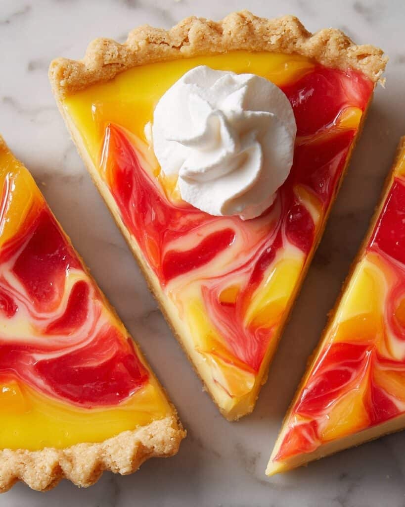 No-Bake Strawberry Lemon Swirl Tart Recipe