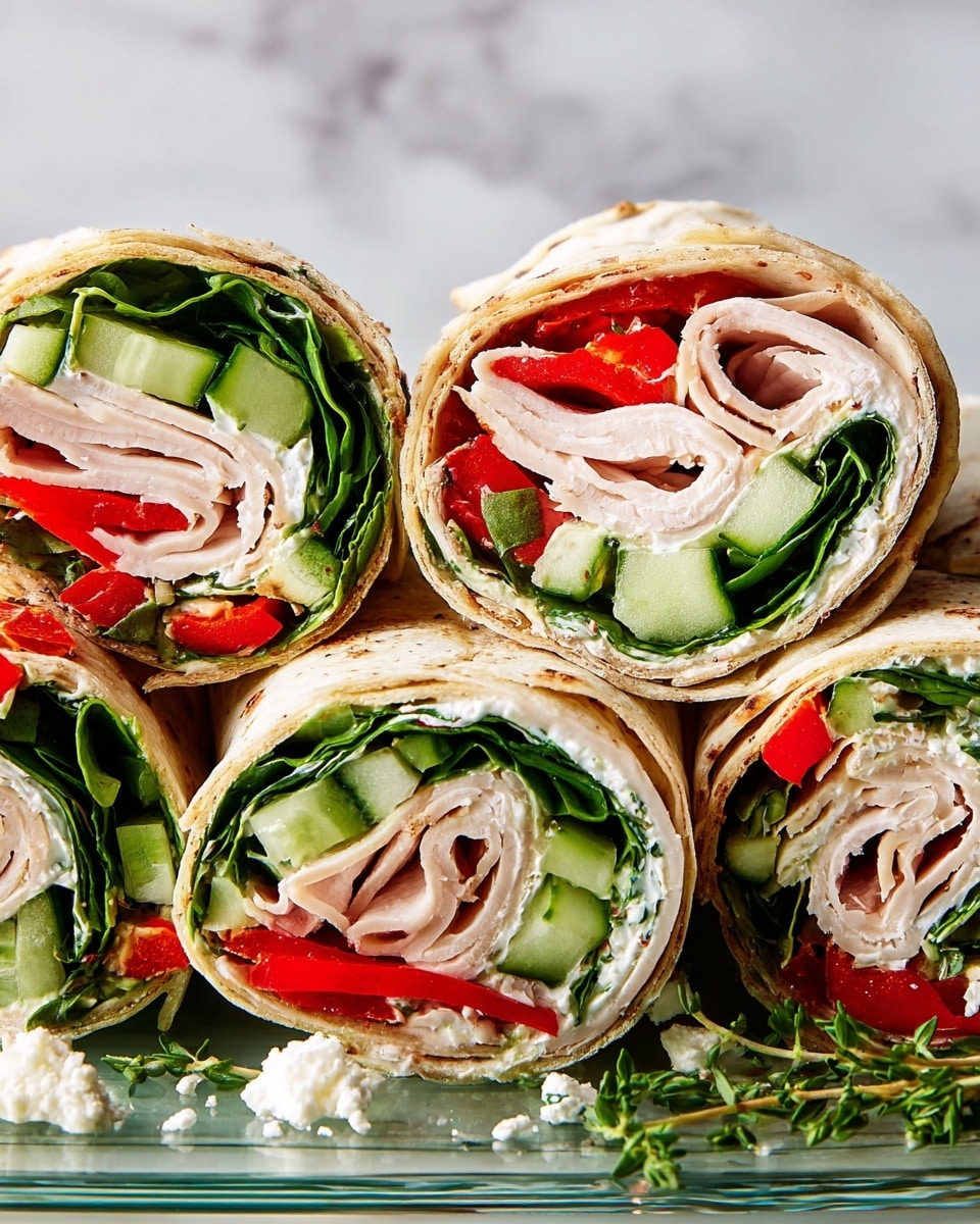 Turkey Lavash Wrap with Goat Cheese, Dill, and Fresh Veggies Recipe