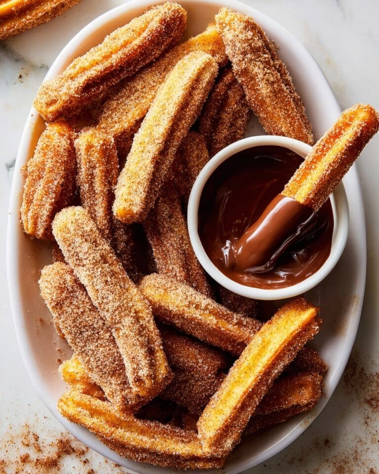 Easy Homemade Churros with Chocolate Dipping Sauce Recipe