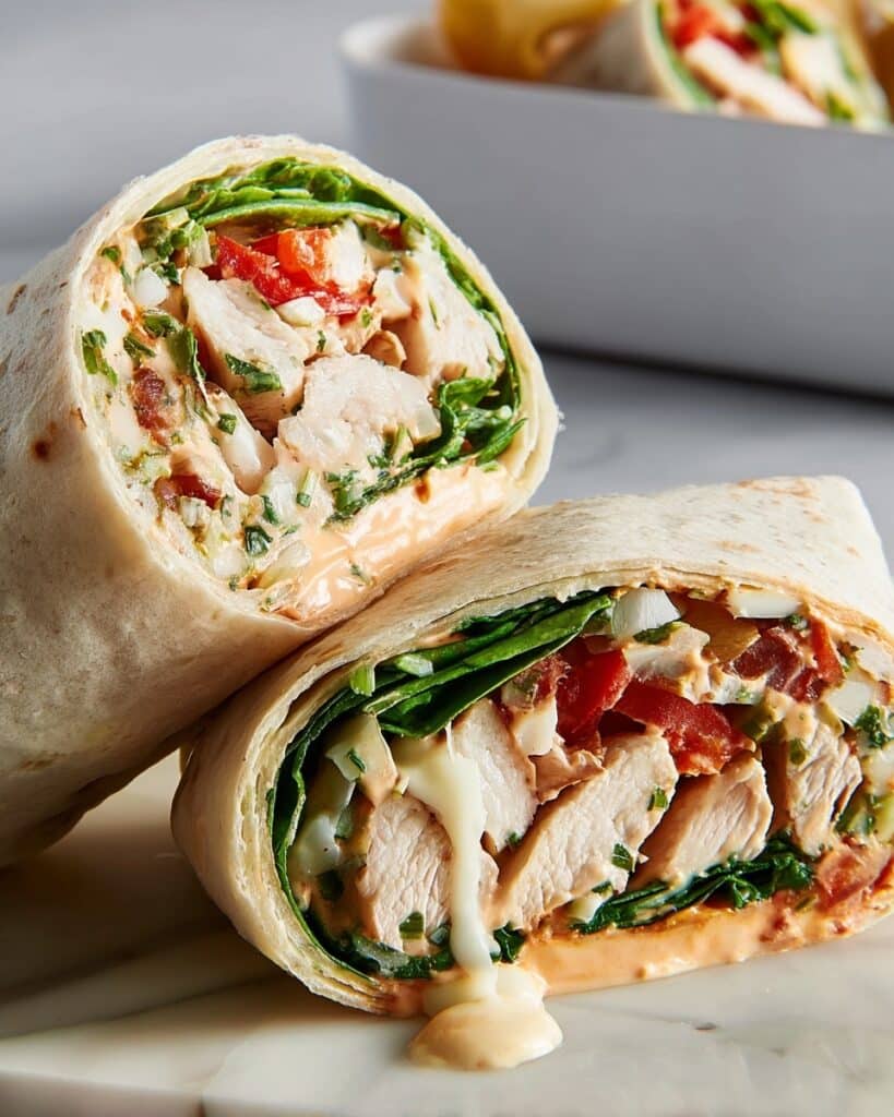 Tuscan Chicken Wrap Recipe