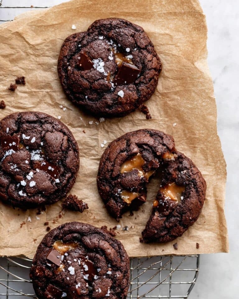 Salted Caramel Dark Chocolate Cookies Recipe