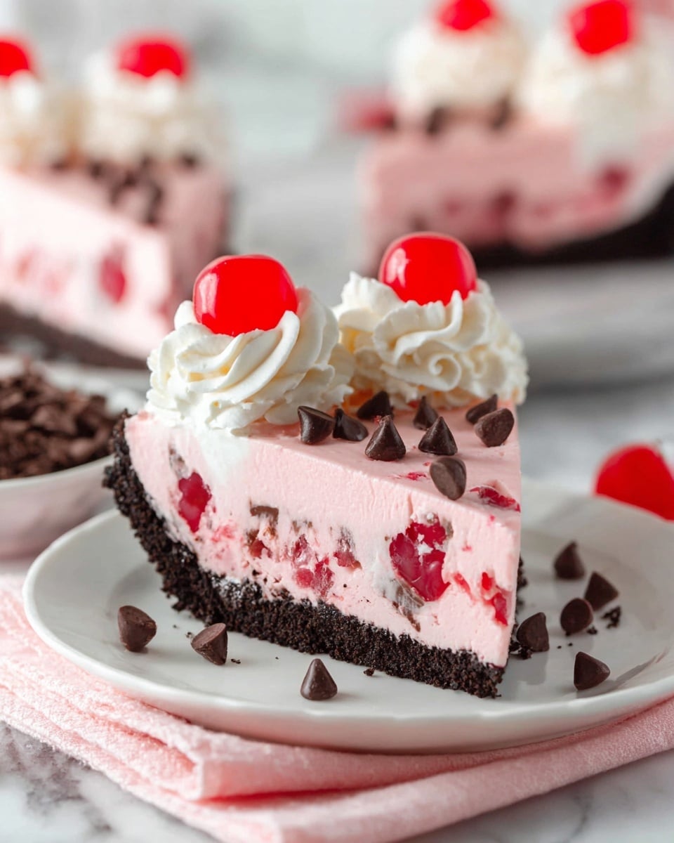 Cherry Chocolate Chip Ice Cream Pie Recipe