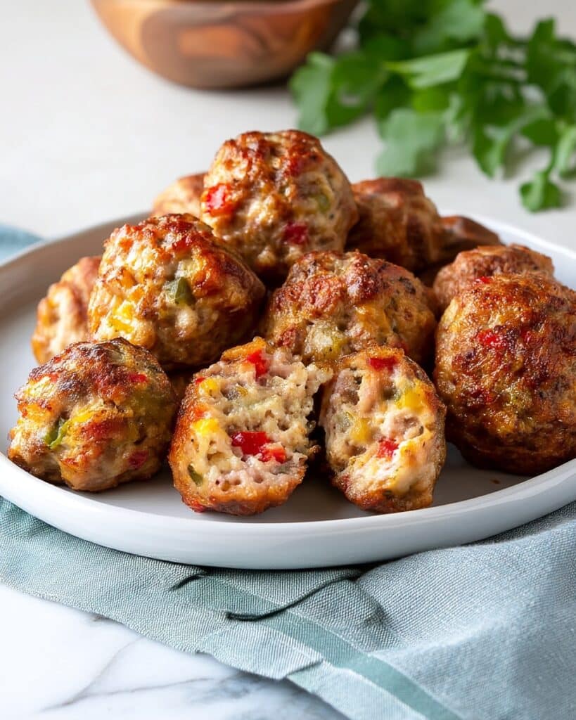 Rotel Cream Cheese Sausage Balls Recipe