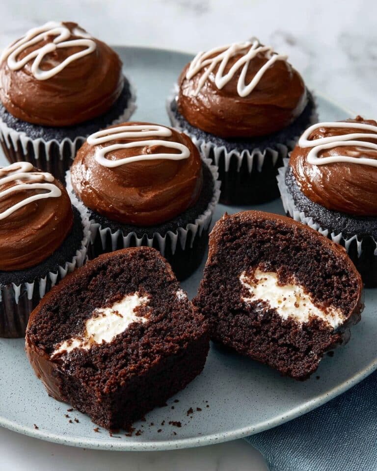 Cream-Filled Chocolate Cupcakes Recipe