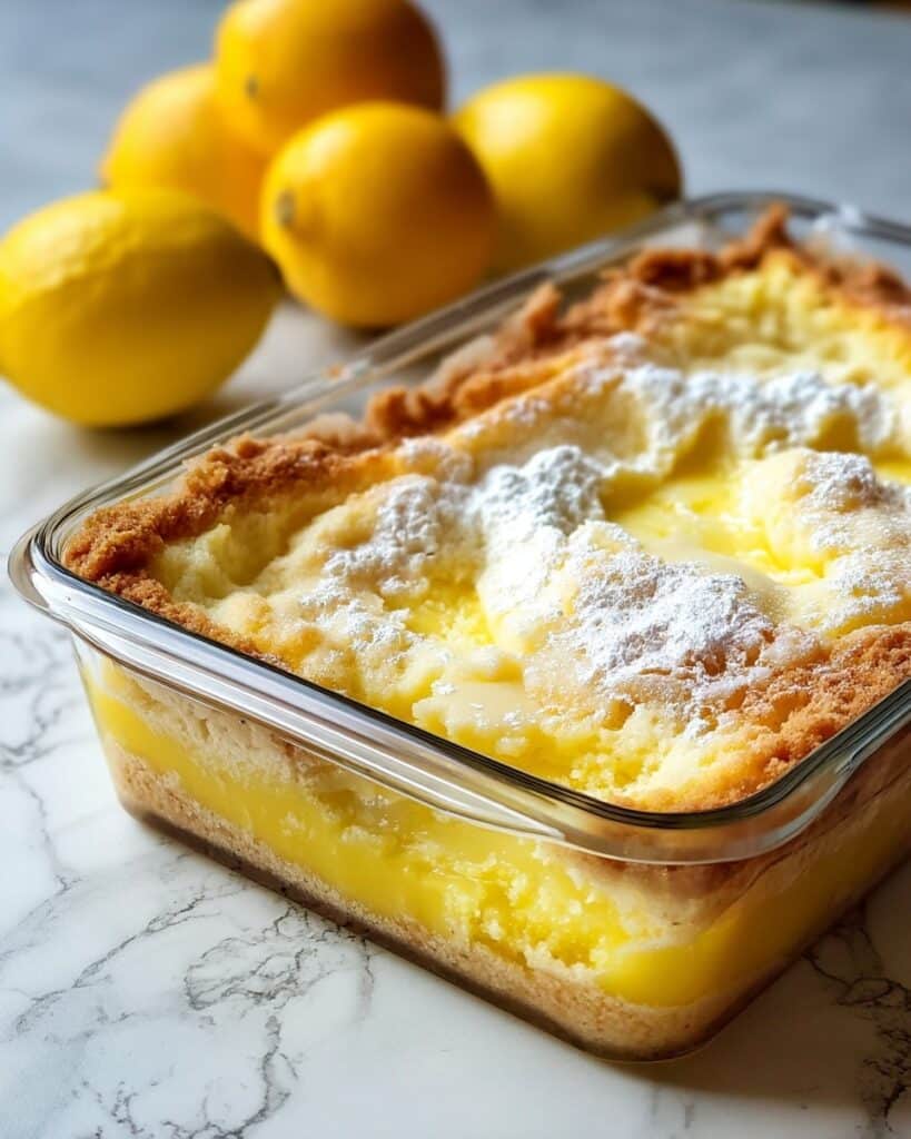 4-Ingredient Lemon Cream Cheese Dump Cake Recipe