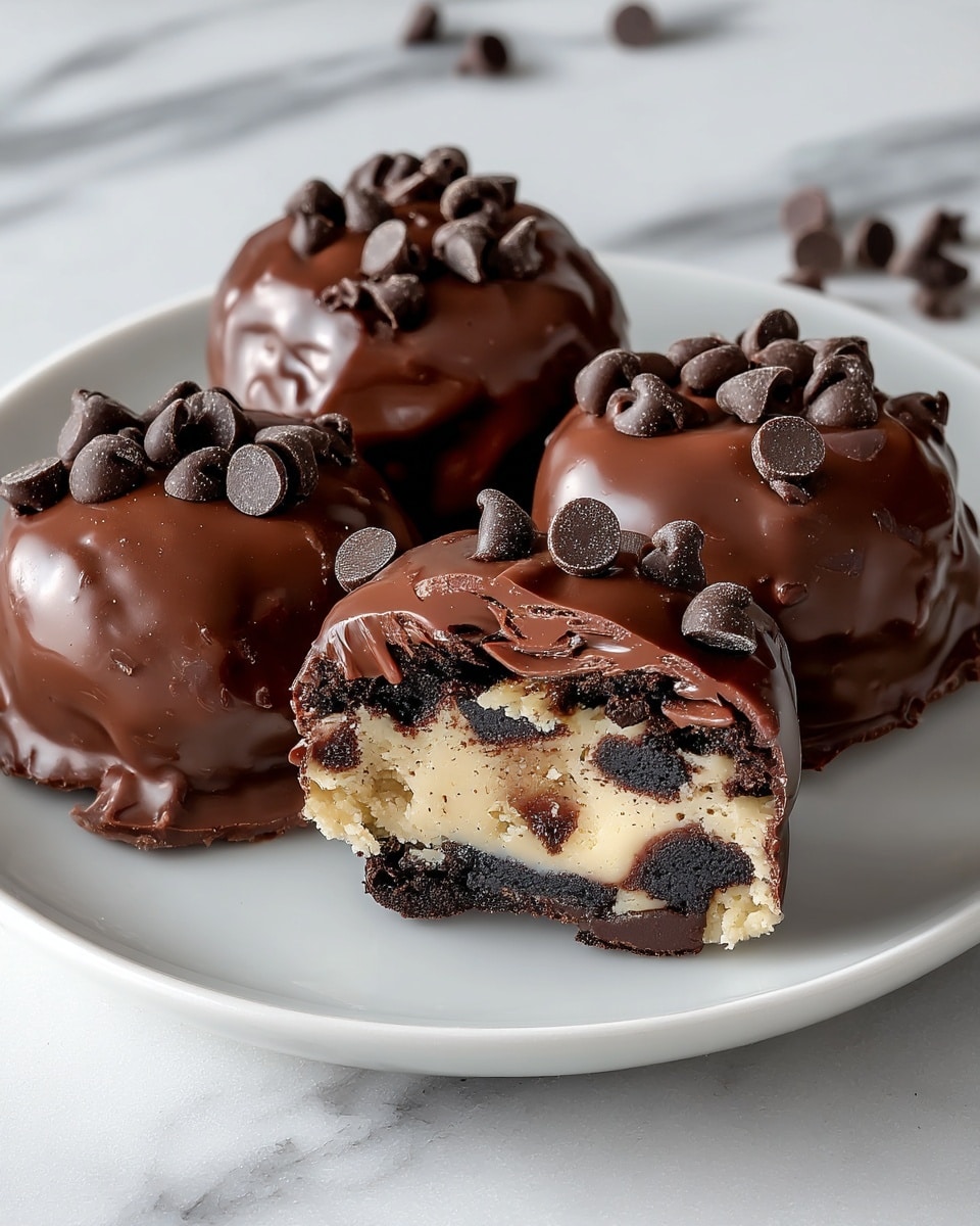 Chocolate Chip Cookie Dough Brownie Bombs Recipe
