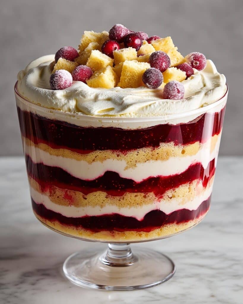 12 Layers of Christmas Cranberry Trifle Recipe