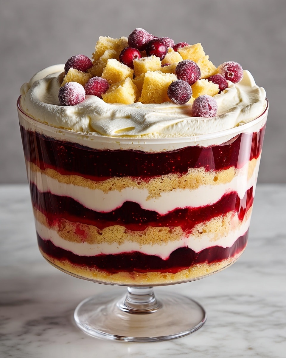 12 Layers of Christmas Cranberry Trifle Recipe