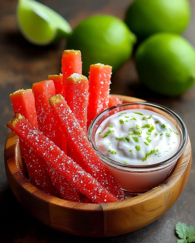 Watermelon Fries with Coconut Lime Dip Recipe
