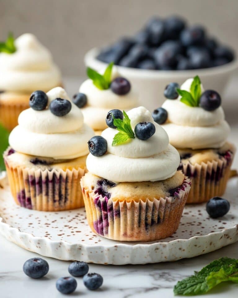 Blueberry Cream Cupcakes Recipe