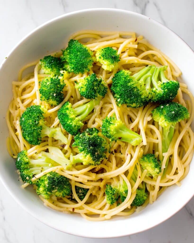 Broccoli Pasta with Garlic and Parmesan Recipe