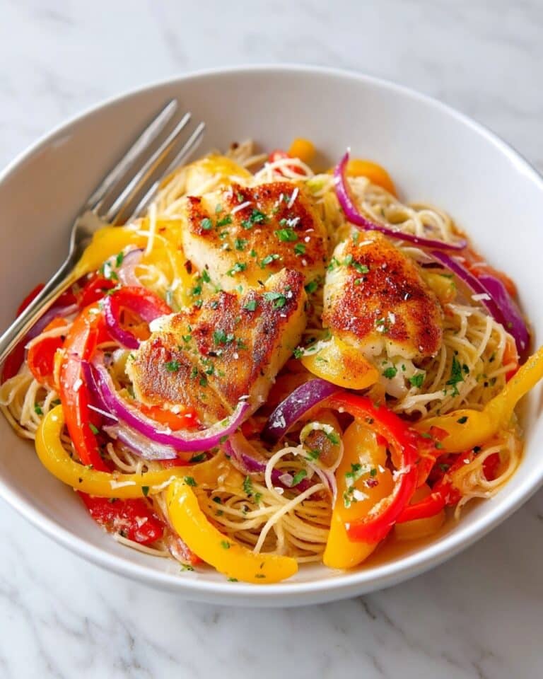Chicken Scampi with Vegetables and Cream Sauce Recipe
