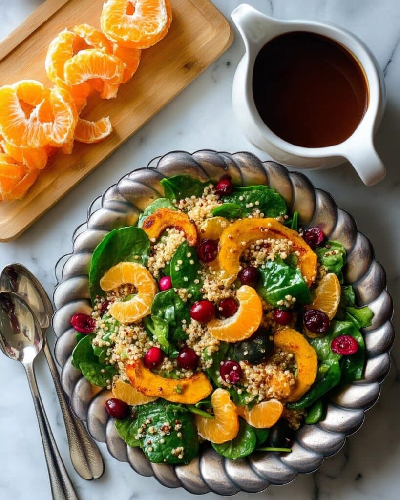 Roasted Acorn Squash and Quinoa Salad with Cranberries and Citrus Recipe