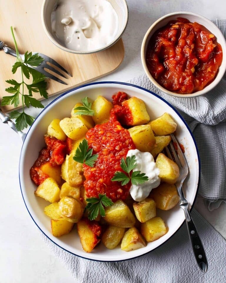 Patatas Bravas with Garlic Aioli and Spicy Tomato Salsa Recipe