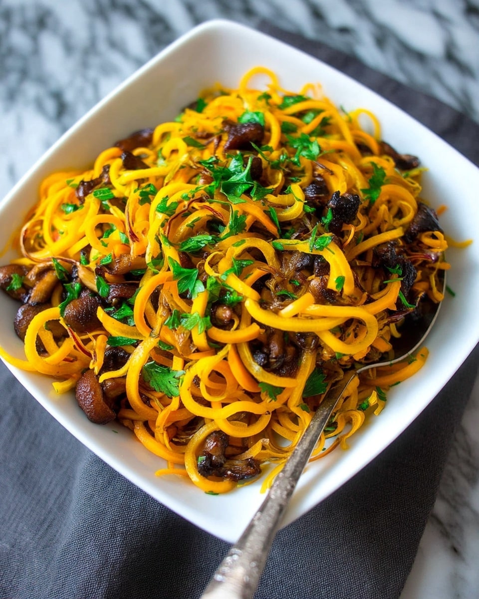 Curried Butternut Squash Spiralized Salad with Apples, Dates, and Pecans Recipe