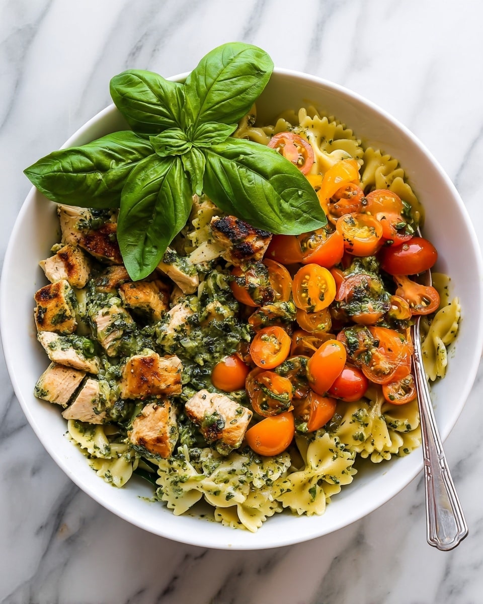 Easy Chicken Pesto Pasta Salad Recipe